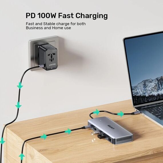 UNITEK ACTIVE HUB USB-C 10GBPS,M.2,HDMI, PD 100W - USB Hubs & Card Readers - Peripherals - Techbox