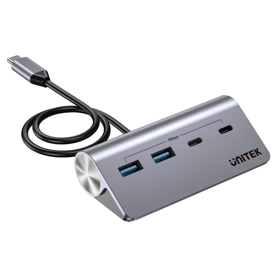 UNITEK ALUMINIUM USB-C HUB 2X USB-A 2X USB-C 5GBPS - USB Hubs & Card Readers - Peripherals - Techbox