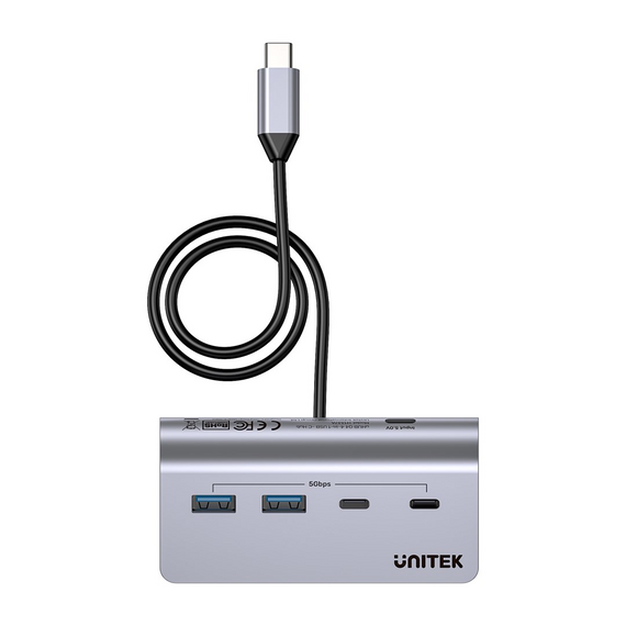 UNITEK ALUMINIUM USB-C HUB 2X USB-A 2X USB-C 5GBPS - USB Hubs & Card Readers - Peripherals - Techbox