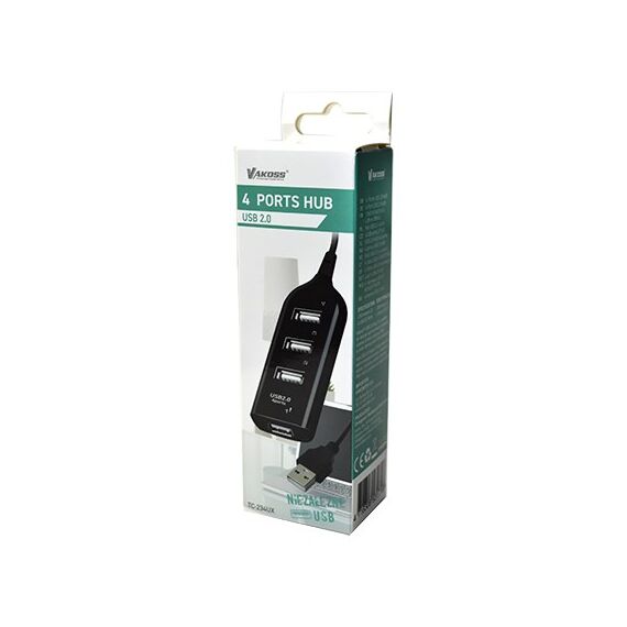 VAKOSS HUB USB 2.0 TC-234UX - USB Hubs & Card Readers - Peripherals - Techbox