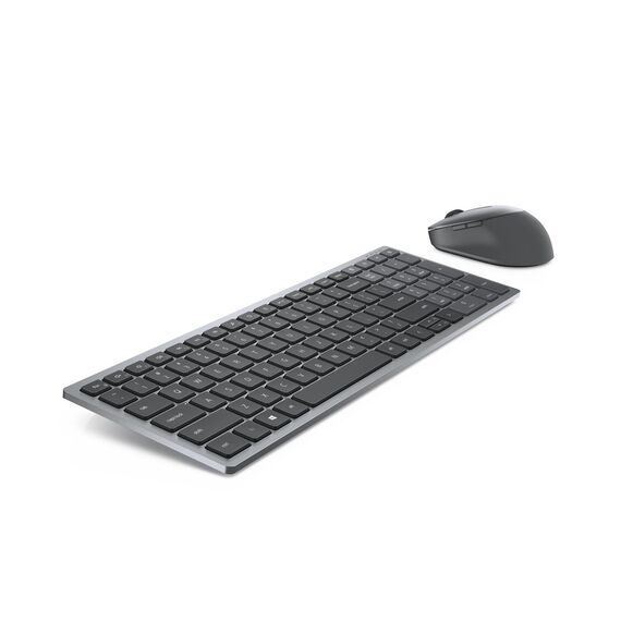 DELL KM7120W keyboard RF Wireless + Bluetooth QWERTY US International Grey, Titanium - Desktop SET - Keyboards & Mice - Techbox