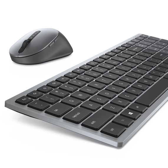 DELL KM7120W keyboard RF Wireless + Bluetooth QWERTY US International Grey, Titanium - Desktop SET - Keyboards & Mice - Techbox