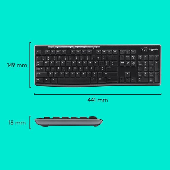 Logitech 920-004508 keyboard Mouse included Home RF Wireless QWERTY US International Black, Silver | Techbox