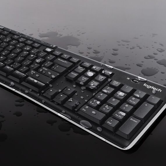 Logitech 920-004508 keyboard Mouse included Home RF Wireless QWERTY US International Black, Silver | Techbox