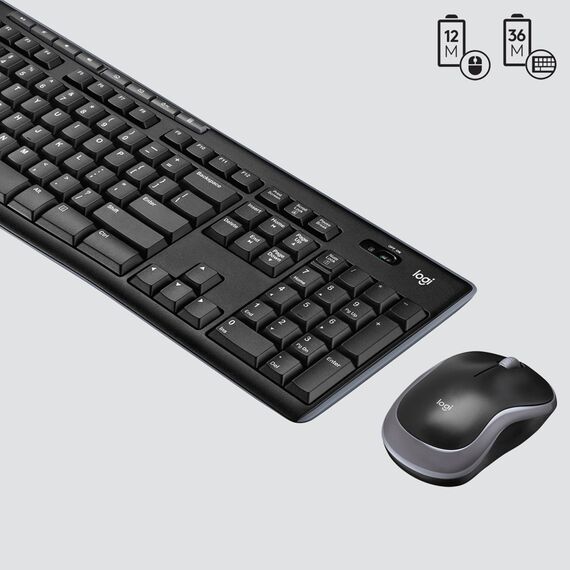Logitech 920-004508 keyboard Mouse included Home RF Wireless QWERTY US International Black, Silver | Techbox