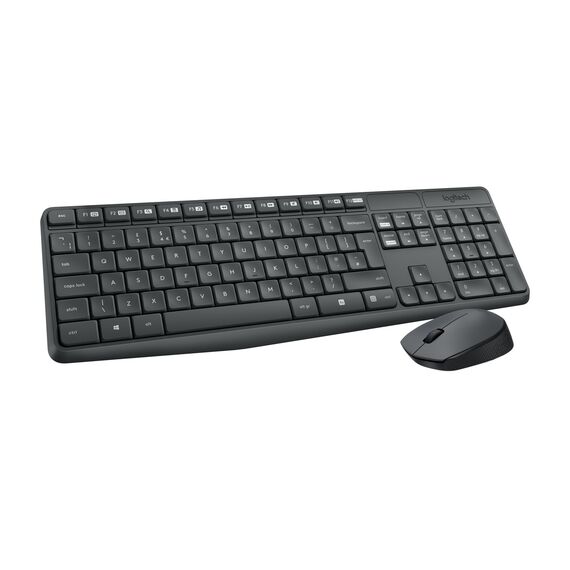 Logitech MK235 keyboard RF Wireless QWERTY US International Grey - Desktop SET - Keyboards & Mice - Techbox