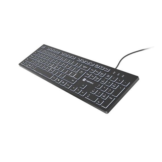 Natec Herring Glow US Keyboard with white backlight - Keyboards - Keyboards & Mice - Techbox
