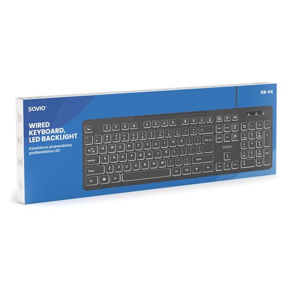 Savio KB-04 keyboard Home/Office USB QWERTY UK International Black - Keyboards - Keyboards & Mice - Techbox