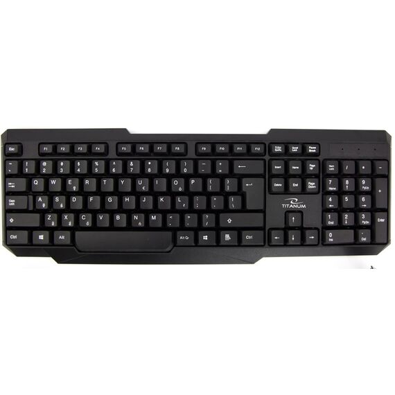 TITANUM TK108 Keyboard + USB mouse Black - Desktop SET - Keyboards & Mice - Techbox