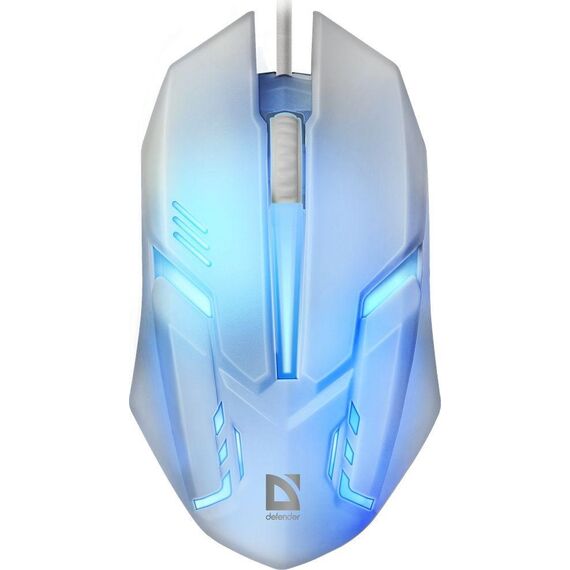 MOUSE DEFENDER CYBER MB-560L WHITE 7-COLORS BACKLIGHT - Mice - Keyboards & Mice - Techbox