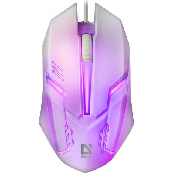 MOUSE DEFENDER CYBER MB-560L WHITE 7-COLORS BACKLIGHT - Mice - Keyboards & Mice - Techbox