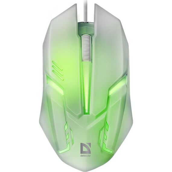 MOUSE DEFENDER CYBER MB-560L WHITE 7-COLORS BACKLIGHT - Mice - Keyboards & Mice - Techbox