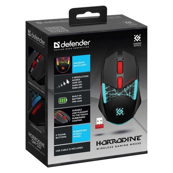 MOUSE DEFENDER GM-126 TISA RF+BT OPTIC 1600dpi 6P BLACK - Mice - Keyboards & Mice - Techbox