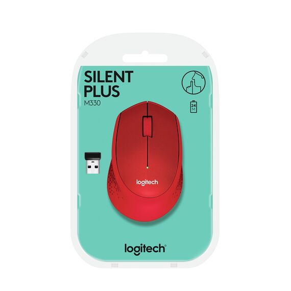 Mouse Logitech M330 Silent Plus Red | Techbox