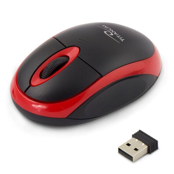 Titanum TM116E Wireless 3D mouse 2.4GHZ Black / Red - Mice - Keyboards & Mice - Techbox