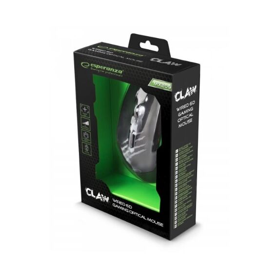 Esperanza EGM209G mouse Right-hand USB Type-A Optical 2400 DPI - Mice - Keyboards & Mice - Techbox