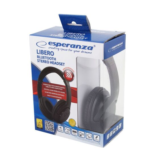 Esperanza EH163K Headphones with microphone Headband Black - Headsets - Speakers & Headphones - Techbox