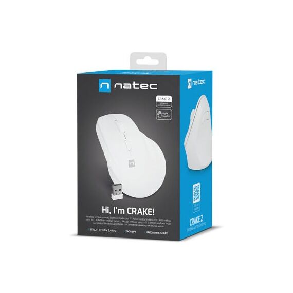 NATEC Crake 2 mouse Universal Right-hand RF Wireless + Bluetooth Optical 2400 DPI | Techbox