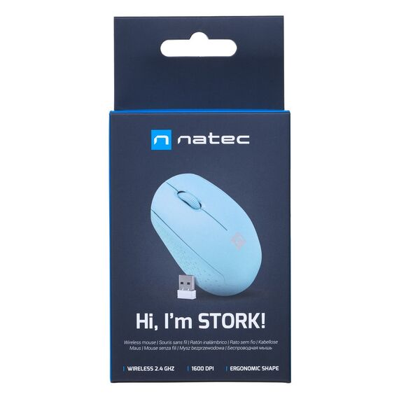 NATEC STORK mouse Home Ambidextrous RF Wireless + USB Type-A Optical 1600 DPI | Techbox