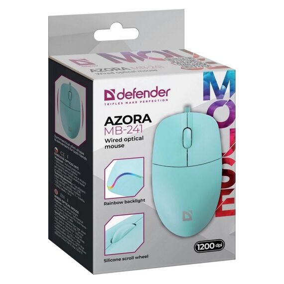 WIRED MOUSE DEFENDER AZORA MB-241 RF MINT 1200dpi 3P | Techbox