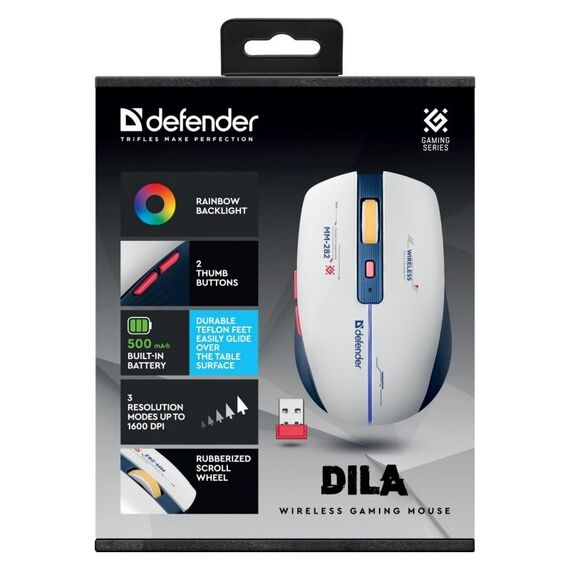 WIRELESS MOUSE DEFENDER DILA MM-282 RF 1800dpi 6P - Mice - Keyboards & Mice - Techbox