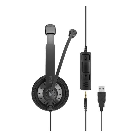 EPOS | SENNHEISER IMPACT SC 75 USB MS Headset Wired Headband Calls/Music USB Type-A Black | Techbox