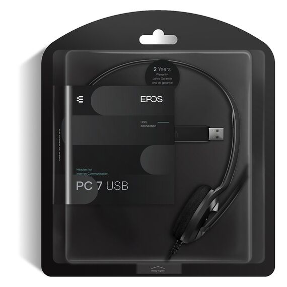 Sennheiser PC 7 USB Headset Wired Headband Office/Call Centre USB Type-A Black - Headsets - Speakers & Headphones - Techbox