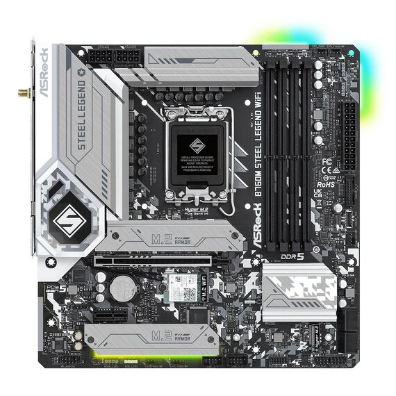 Asrock B760M Steel Legend WiFi Intel B760 LGA 1700 micro ATX | Techbox