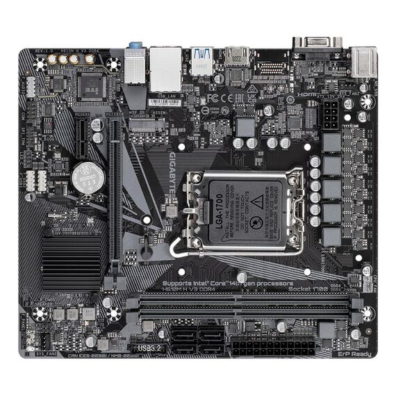 Gigabyte H610M H V3 DDR4 Motherboard - Supports Intel Core 14th CPUs, 4+1+1 Hybrid Phases Digital VRM, up to 3200MHz DDR4, 1xPCIe 3.0 M.2, GbE LAN, USB 3.2 Gen 1 - Motherboards - Laptops & PC Builds - Techbox