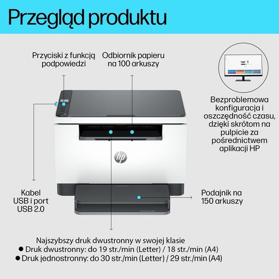 HP LaserJet MFP M234d Printer Laser A4 600 x 600 DPI 29 ppm | Techbox