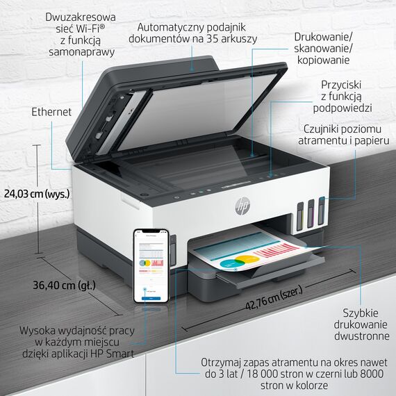HP Smart Tank 750 All-in-One Thermal inkjet A4 4800 x 1200 DPI 15 ppm Wi-Fi | Techbox