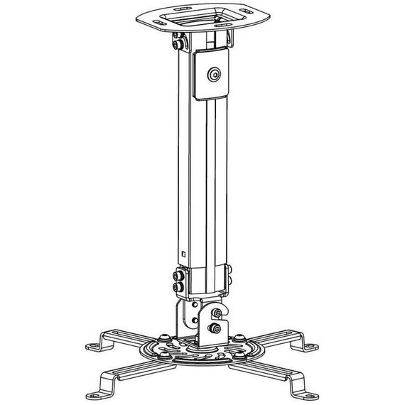 Techly Projector Ceiling Support Extension 545-900 mm Silver ICA-PM 18M | Techbox