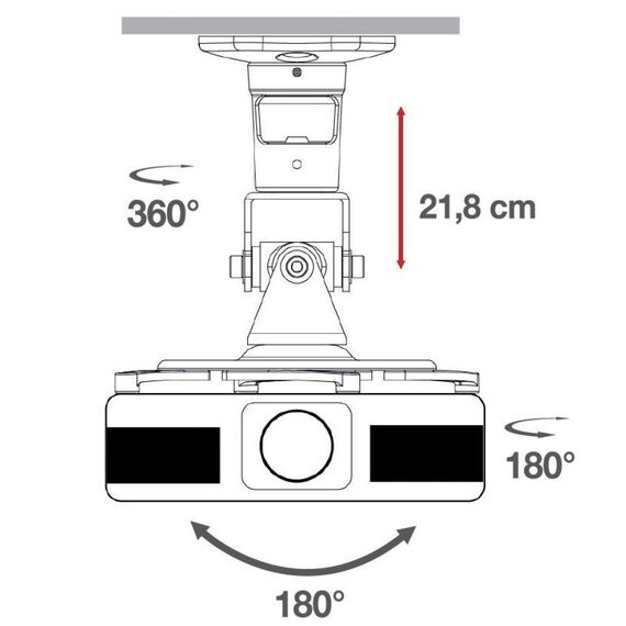 Techly Universal Ceiling Bracket for Projector, White ICA-PM 100WH - Projector Accessories - Projectors - Techbox