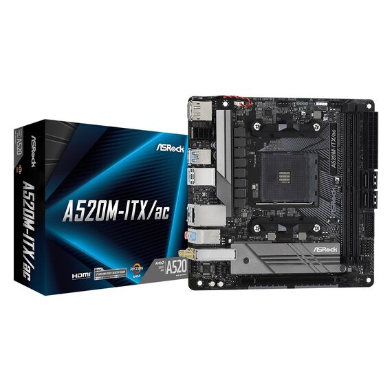 Asrock A520M-ITX/ac Socket AM4 micro  ATX - Motherboards - Laptops & PC Builds - Techbox