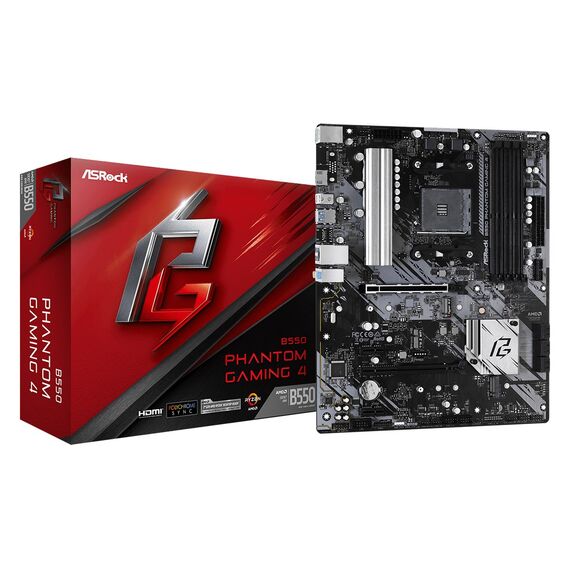 Asrock B550 Phantom Gaming 4 Socket AM4 ATX AMD  B550 | Techbox
