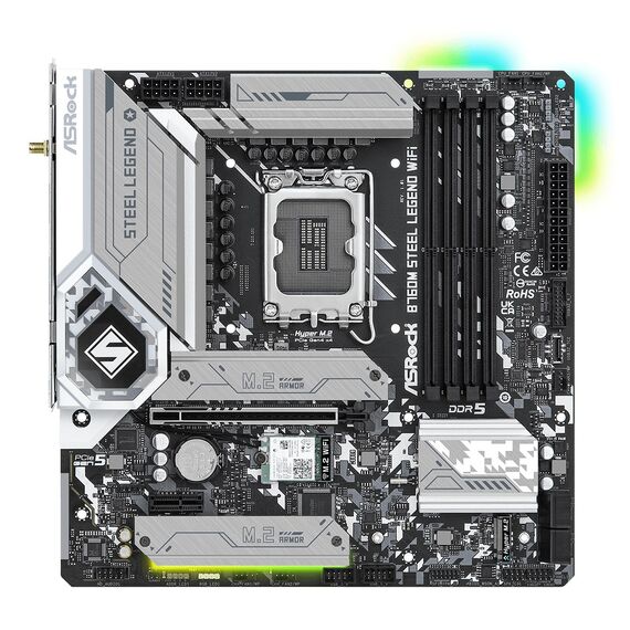 Asrock B760M Steel Legend WiFi Intel B760 LGA 1700 micro ATX | Techbox