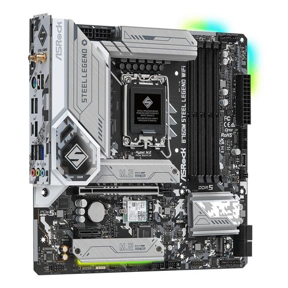 Asrock B760M Steel Legend WiFi Intel B760 LGA 1700 micro ATX | Techbox