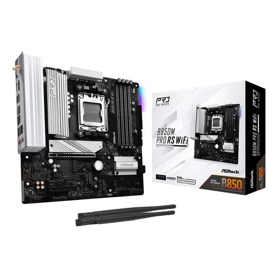 Asrock B850M Pro RS WiFi AMD B850 Socket AM5 micro ATX | Techbox