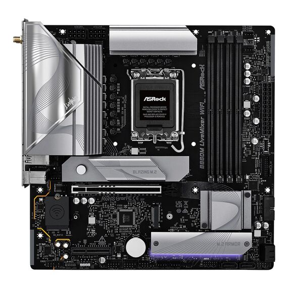 Asrock B860M LiveMixer WiFi Intel B860 LGA 1851 (Socket V1) micro ATX | Techbox