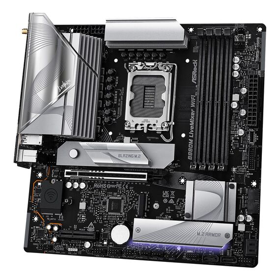 Asrock B860M LiveMixer WiFi Intel B860 LGA 1851 (Socket V1) micro ATX | Techbox