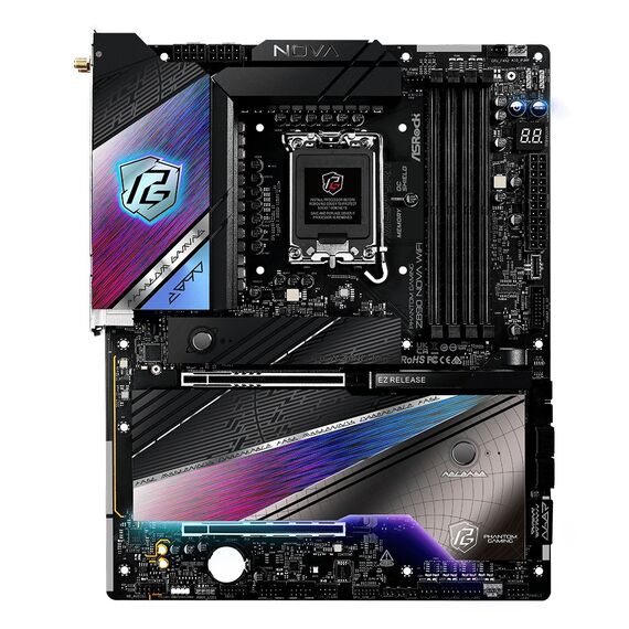 Asrock Phantom Gaming Z890 Nova WiFi Intel Z890 LGA 1851 (Socket V1) ATX - Motherboards - Laptops & PC Builds - Techbox