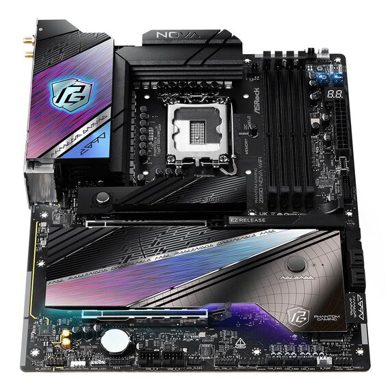 Asrock Phantom Gaming Z890 Nova WiFi Intel Z890 LGA 1851 (Socket V1) ATX - Motherboards - Laptops & PC Builds - Techbox