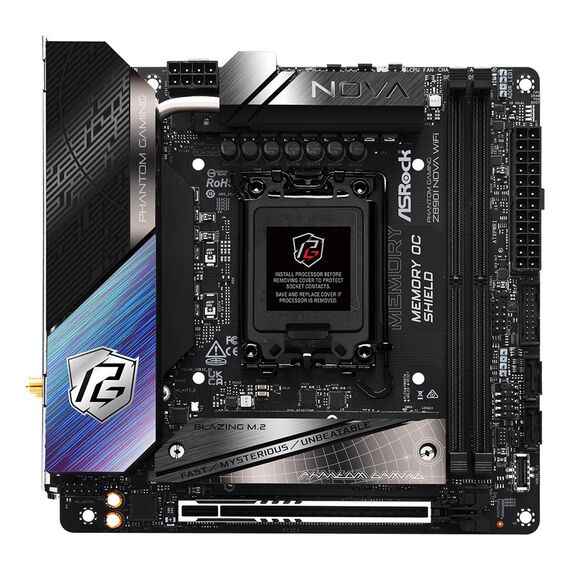 Asrock Phantom Gaming Z890I Nova WiFi Intel Z890 LGA 1851 (Socket V1) mini ITX - Motherboards - Laptops & PC Builds - Techbox