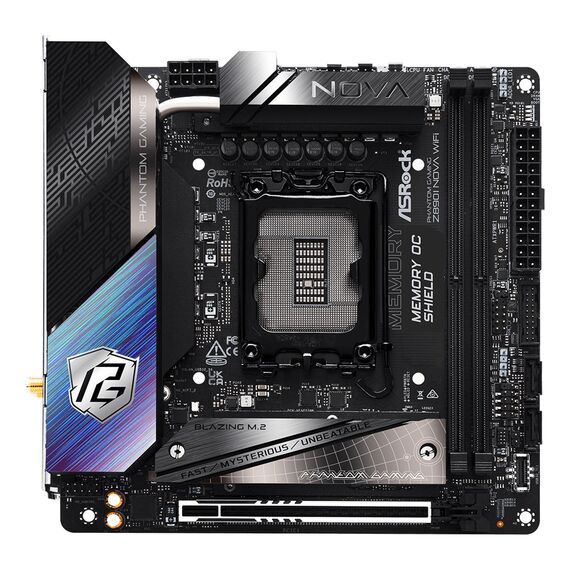 Asrock Phantom Gaming Z890I Nova WiFi Intel Z890 LGA 1851 (Socket V1) mini ITX - Motherboards - Laptops & PC Builds - Techbox