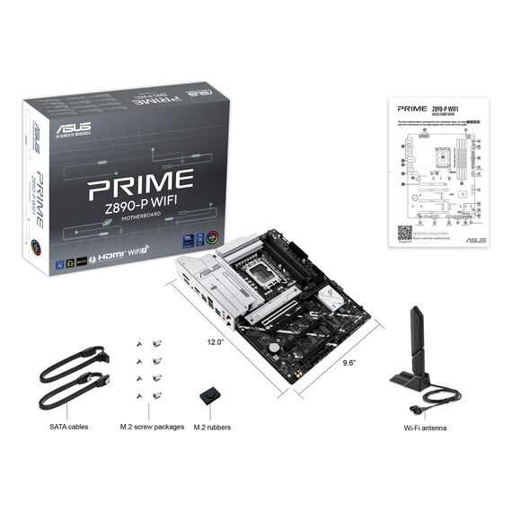 ASUS PRIME Z890-P WIFI Intel Z890 LGA 1851 (Socket V1) ATX - Motherboards - Laptops & PC Builds - Techbox
