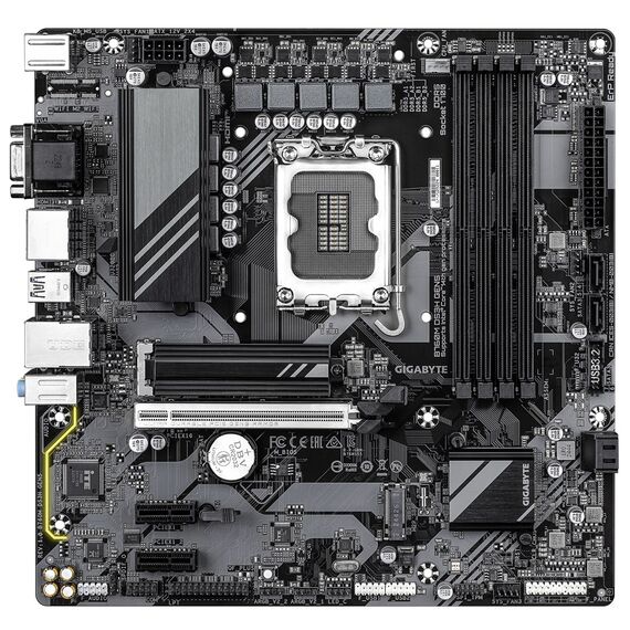 GIGABYTE B760M DS3H GEN5 Motherboard - Supports Intel Core 14th Gen CPUs, 6+2+1 Phases Digital VRM, up to 5600MHz DDR5, 2xPCIe 4.0 M.2, 2.5GbE LAN, USB 3.2 Gen2 - Motherboards - Laptops & PC Builds - Techbox
