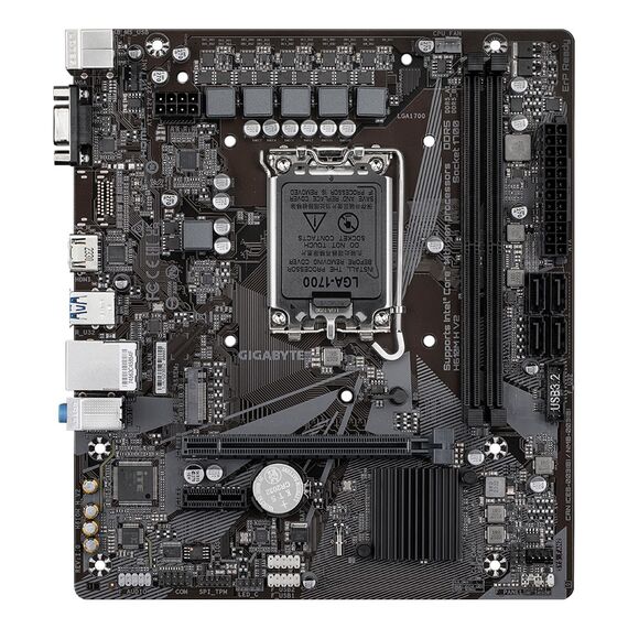 GIGABYTE H610M H V2 Motherboard - Supports Intel Core 14th CPUs, 4+1+1 Hybrid Digital VRM, up to 5600MHz DDR5, 1xPCIe 3.0 M.2, GbE LAN, USB 3.2 Gen 1 | Techbox