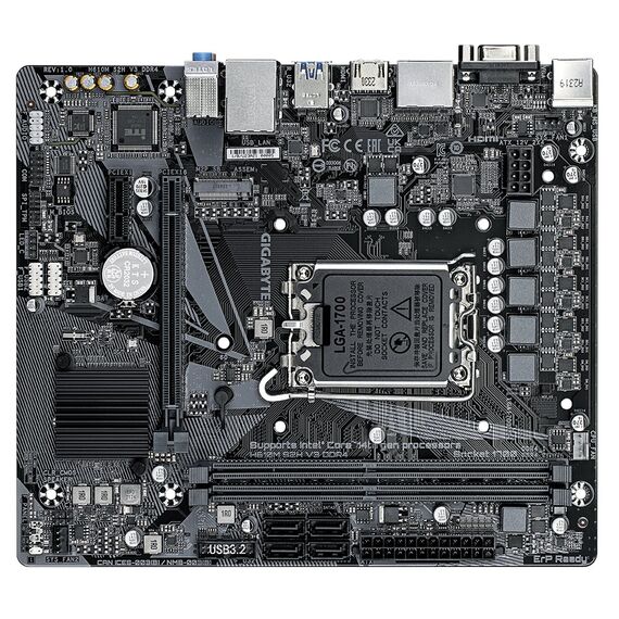 Gigabyte H610M S2H V3 DDR4 Motherboard - Supports Intel Core 14th CPUs, 4+1+1 Hybrid Digital VRM, up to 3200MHz DDR4, 1xPCIe 3.0 M.2, GbE LAN , USB 3.2 Gen 1 - Motherboards - Laptops & PC Builds - Techbox