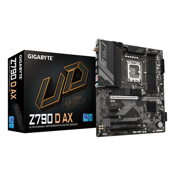 GIGABYTE Z790 D AX Motherboard - Supports Intel Core 14th Gen CPUs, 12+1+1 Phases Digital VRM, up to 7600MHz DDR5 (OC), 3xPCIe 4.0 M.2, Wi-Fi 6E, 2.5GbE LAN, USB 3.2 Gen 2 | Techbox