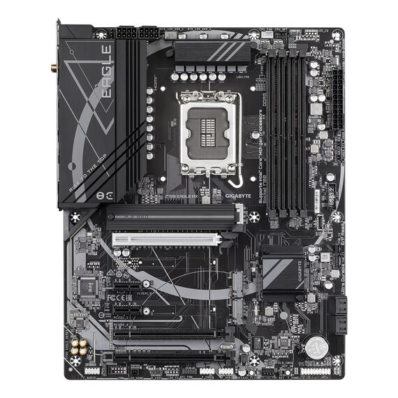 GIGABYTE Z790 EAGLE AX Motherboard - Supports Intel Core 14th Gen CPUs, 12+1+１Phases Digital VRM, up to 7600MHz DDR5 (OC), 3xPCIe 4.0 M.2, Wi-Fi 6E, 2.5GbE LAN, USB 3.2 Gen 2 | Techbox